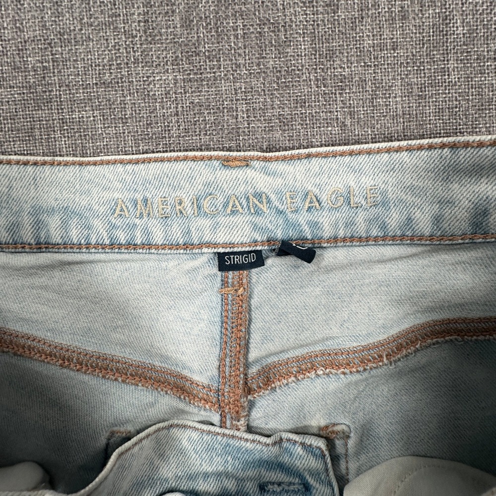 American Eagle Highest Rise Baggy Straight Jeans Womens 12 Blue 90s PLEASE READ - Picture 11 of 14